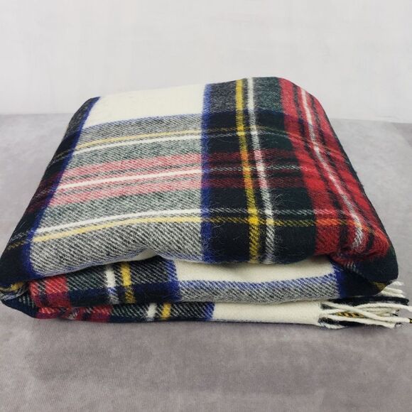 Prince of Scots Throw Tartan Tweed Fluffy Plaid Fringe Wool Blanket - Picture 2 of 8